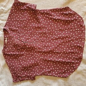 Maurices Polka Dot Blouse, Mauve